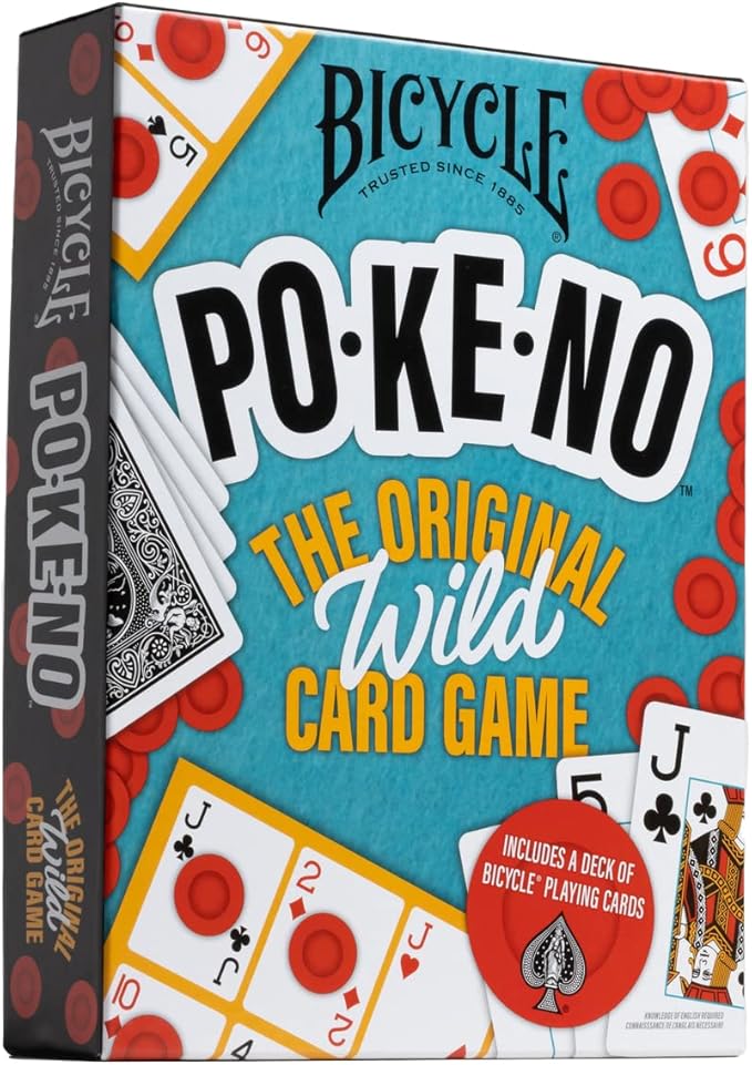 Bicycle Pokeno Playing Card Game Pack (Includes 1 Deck, Scorecards, and Chips)