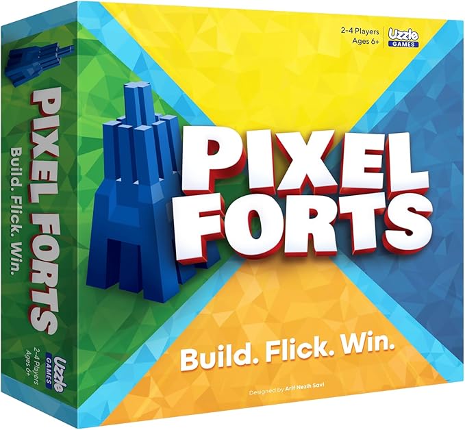 Pixel Forts Board Game by Uzzle Games | Fun Games for Kids (Age 6+), Teens, Family Board Games | Build Your Defense & Protect Your Fort, Interactive Building Game for Home, School, Work & Travel