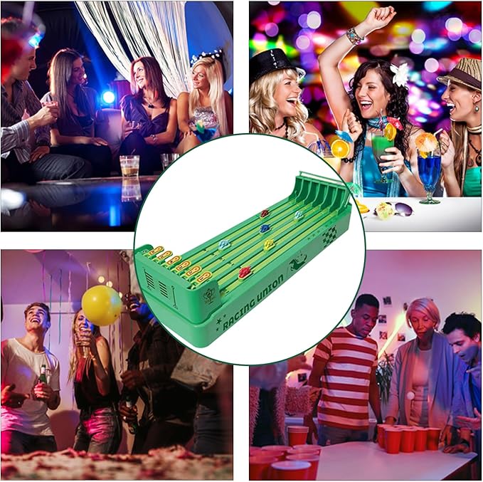 Junbinwon&NP Electronic Horse Racing Game 6-Horse Racing Table Games Portable Family Party Entertainment Games (6 Card and1 erasable Marker Pen Attached)