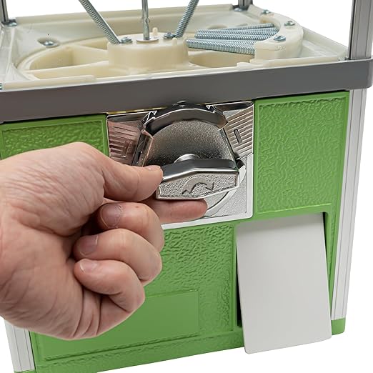 25 Cents Coin Operated Vending Machine, 20.87" Height Commercial Candy Gumball Machine Huge Load Capacity Candy Vending Machine, Big Capsule Vending Machine for 1.77-1.97in Ball Diameter (Green)