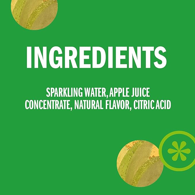 IZZE Sparkling Juice Beverage Blend, Apple, No Sugar Added, 8.4 FL OZ, 24 Cans