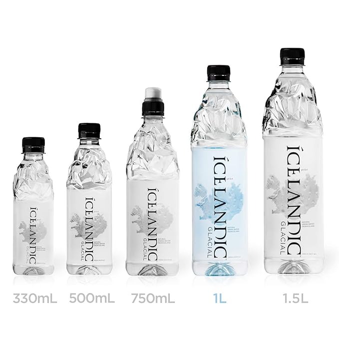 Icelandic Glacial Natural Spring Alkaline Water, 33.81 Fl Oz (Pack of 12), 405.6 Fl Oz