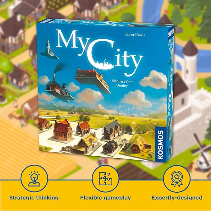 Thames & Kosmos My City | Family – Friendly | Legacy Board Game | Kosmos Games | 2 to 4 Players | Ages 10 and Up | Award Winning Designer Reiner Knizia , Blue