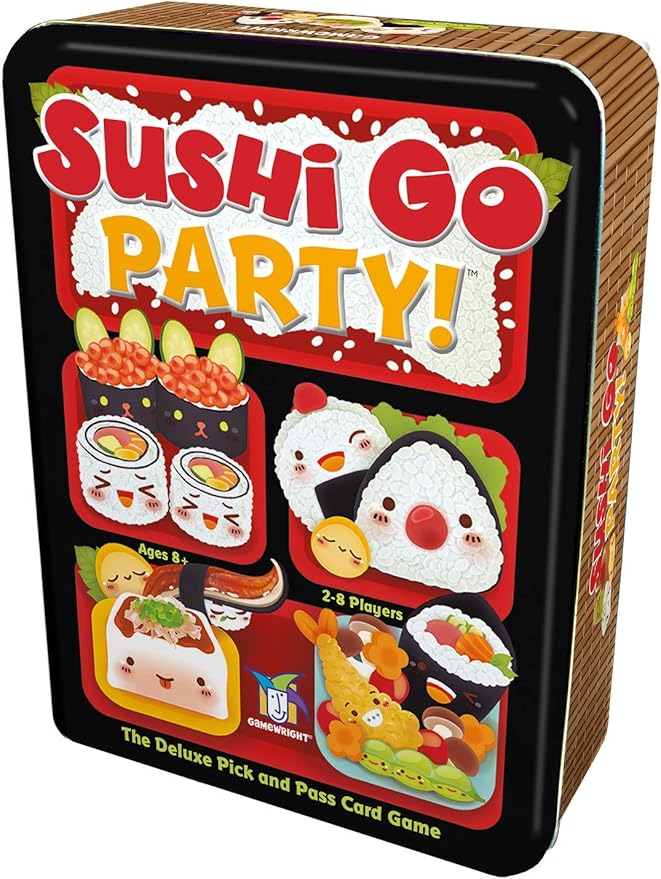 Sushi Go Party! - The Deluxe Pick & Pass Card Game by Gamewright, Multicolored