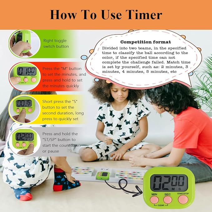 Ball Sort Puzzle Brain Teaser Game, Color Sorting Puzzle Board Games Sensory Toys for Kids Adults, Funny Travel Game Educational Learning Toys with 2 Play Mode & 20 Challenge Cards