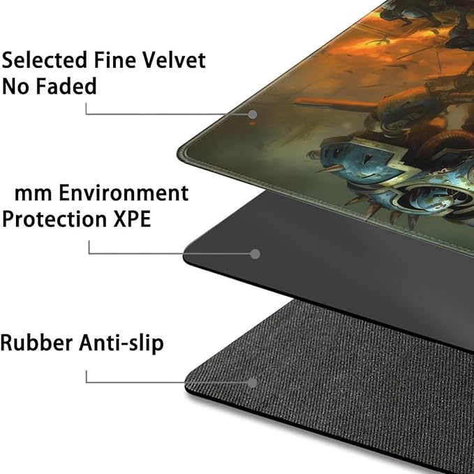 Board Game for TCG Playmat Table Mats Games Size 60X35 cm Mousepad Compatible for MTG RPG CCG Trading Card Game Play mats with 6 Dice (Playmat 146)