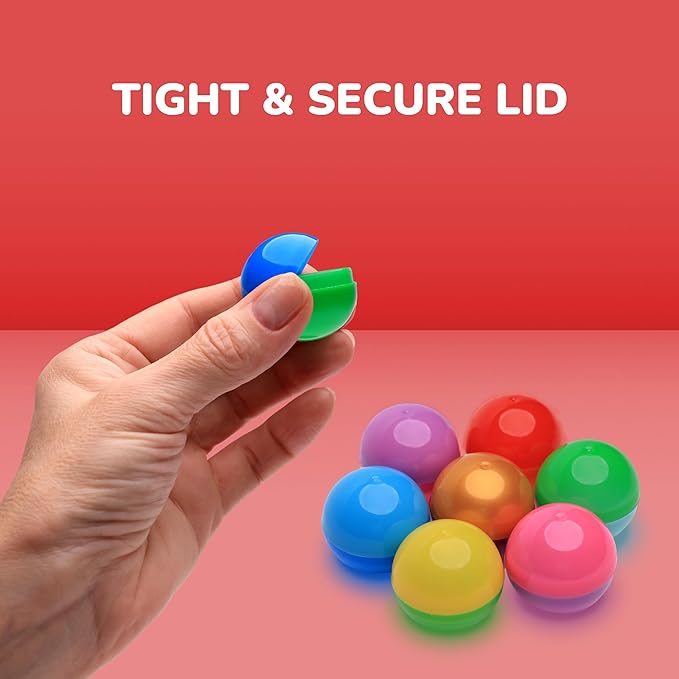 Capsule Vending Machine Colored Round Capsules Empty 250 pcs 1.26 inch - Gumball Machine Capsules Bulk Party Favor Containers - Easter Basket Stuffers Gifts Pinata Stuffers DIY Craft Supplies