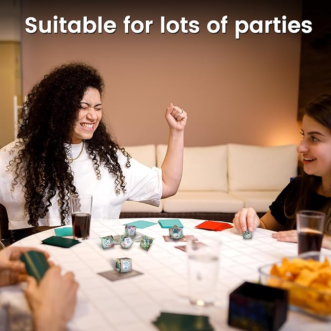 Evil Eye Dices OriCraft Moving Eyes Dice DND Dice Set with Moving Eye Inside Dungeons and Dragons Polyhedral Role Playing Gaming Dices D20 Dice 7 Set Halloween Dices Green