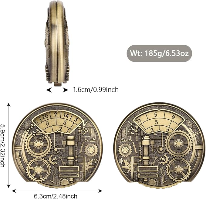 Spinner DND Dice Set, 7-in-1 Fingertip Gyro Metallic DND Dice, DND Starter Set, Dungeon Gears Dice Spinner for DND Dice Set, D&D Gifts with Gift Box, Role Playing Game Board Game Accessories, Bronze