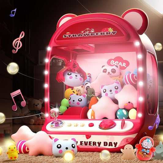Skirfy Claws Machines for Kids,Unicorns Toys for Girls Age 6+,Mini Vending Machine with Plush Toys,Candy Dispenser Machine,Claws Game Machine,Easter Birthday Gifts for Kids