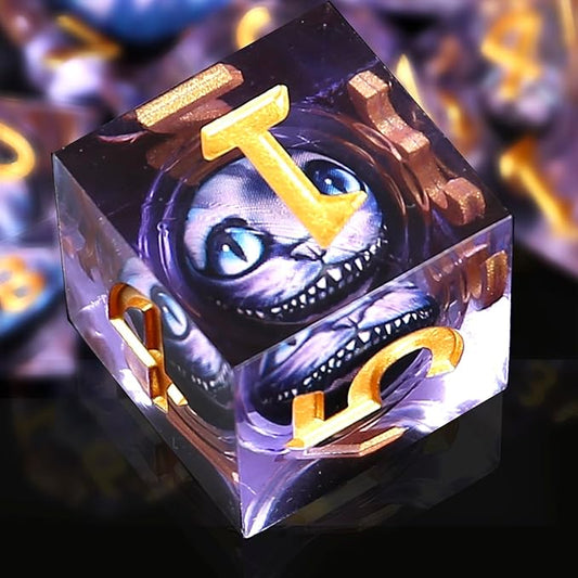 Liquid Core Dragon Eye D&D Dice Set,Polyhedral Dice for Dungeons and Dragons TTRPG