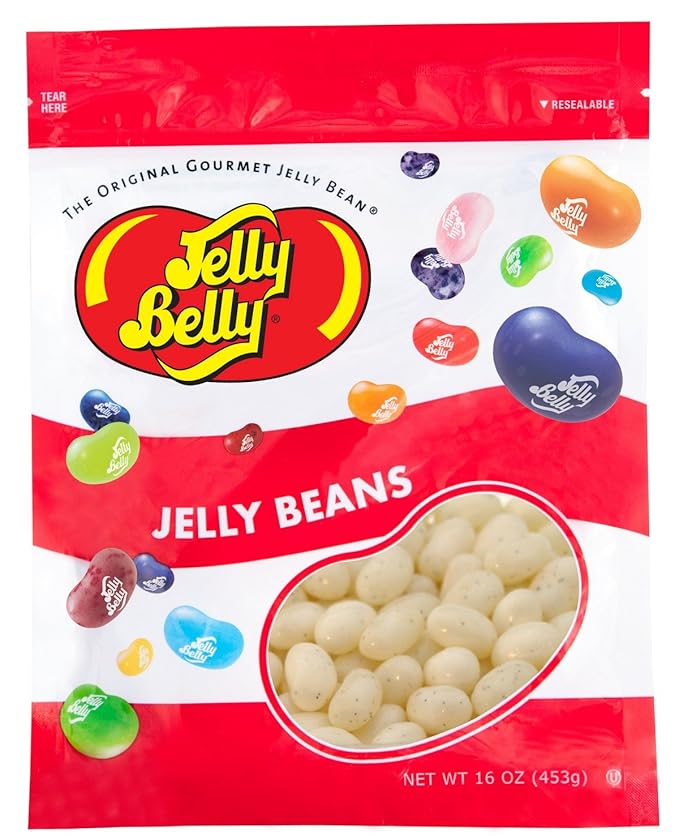 Jelly Belly French Vanilla Jelly Beans - 1 Pound (16 Ounces) Resealable Bag - Genuine, Official, Straight from the Source