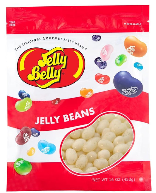 Jelly Belly French Vanilla Jelly Beans - 1 Pound (16 Ounces) Resealable Bag - Genuine, Official, Straight from the Source