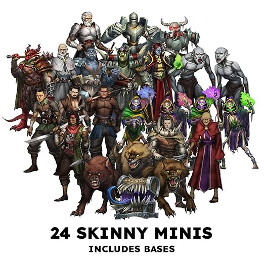 Siege of the Lichโs Tomb - Fantasy Miniature Set with Mini Figures, Action Figures, DND 5E Adventure Book, Battle Map, Skinny Minis & Figurine Accessories