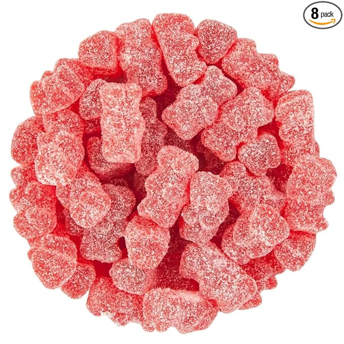 NY Spice Shop Cherry Sour Gummy Bears Bulk - 8 Ounce Gummies Bears Candy - Sour Gummies Fruit Snacks - Chewy Super Candy - Flavor Gummy Candies - Gummi Bear Gift For All Occasions