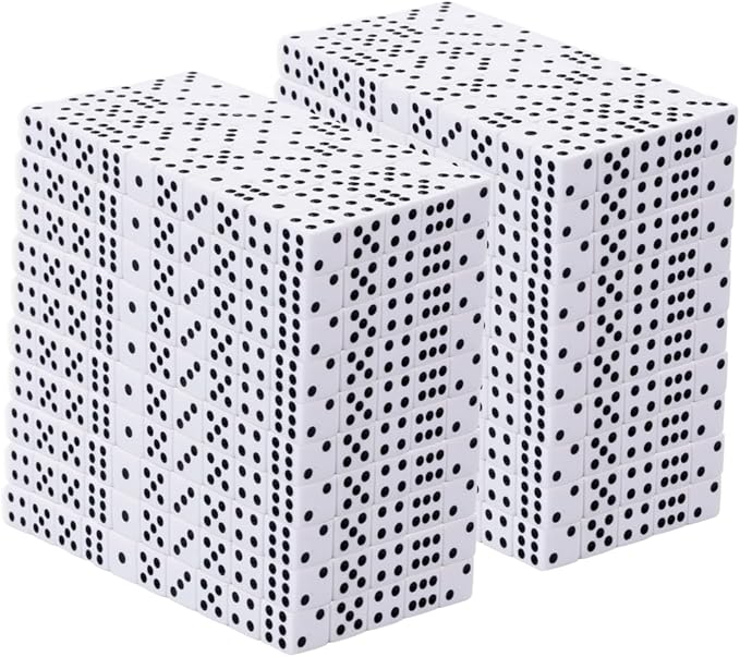 Regal Games Dice Set 6 Sided - Playing White 16mm - Square Dice for Classroom or Family Game Night - 1000 Dice