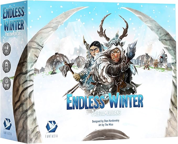 Endless Winter Paleoamericans Board Game | Prehistoric Territory Building Strategy Game for Adults and Kids | Ages 12+ | 1-4 Players | Average Playtime 60-90 Minutes | Made by Fantasia Games