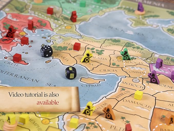 ARQAs Historical Strategy Board Game, Epic Diplomacy Game for Adults, Teens, Chronicling Expanding Adventure Events, Witness Unforgettable Family Night Journey with ARQAs Classic Game for 2-4 Players