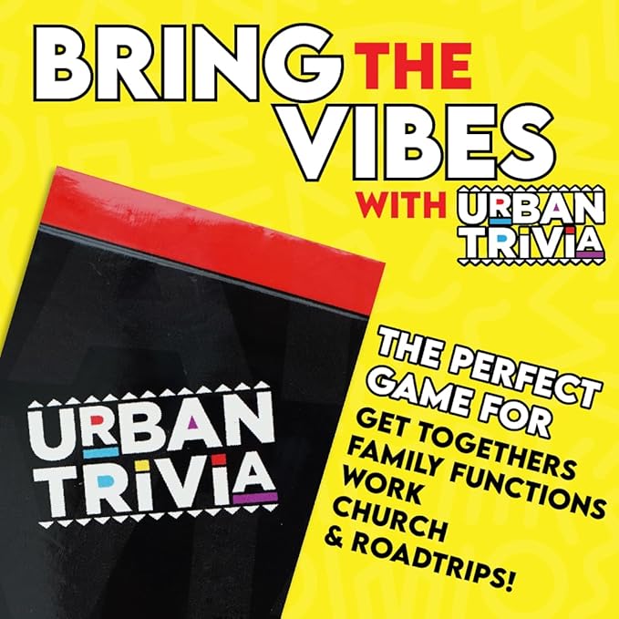 Urban Trivia Card Game - Black Culture, TV, Movies, Music, Sports & Growing Up Black