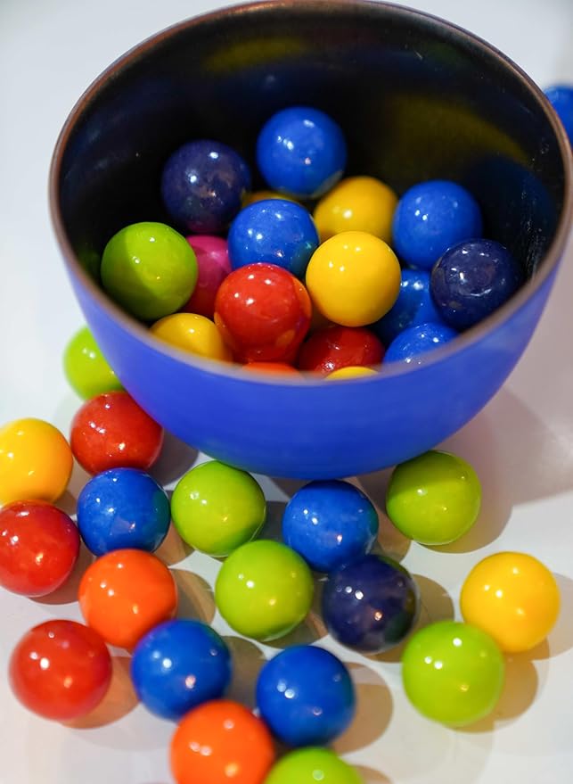 Assorted Rainbow Color Gumballs - 2 lbs of 1" Tutti Frutti Gumballs in Resealable Bag to Ensure Freshness. Perfect for Color Themed Parties or Candy Buffets