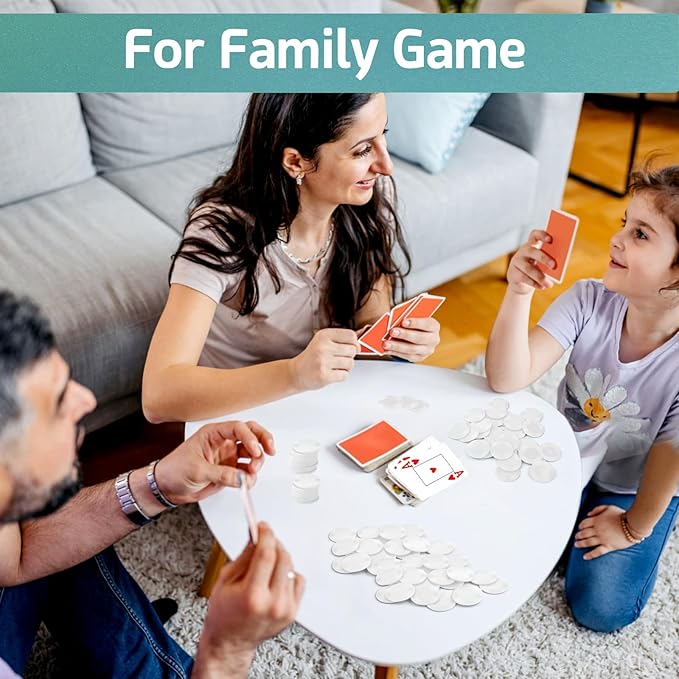 Coopay 1000 Pieces Plastic Poker Chips, Bingo Chips Bulk Learning Counters Disks Poker Card Game, Counting Markers for Math Practice, Game Tokens and Teaching Rewards, 25 mm/ 1 Inch (White)