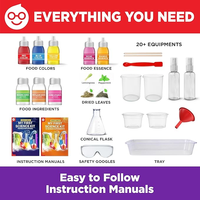 Doctor Jupiter My First Science Kit for Kids Ages 4-5-6-7-8| Birthday Gift Ideas for 4-8-12 Year Old Boys & Girls| Toy Stem Kit with 100+ Experiments| Learning & Educational, Preschool Activities