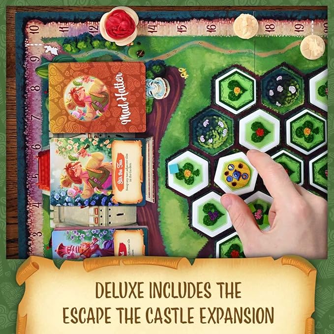 Northstar Game Studio Paint The Roses Deluxe Board Game | Cooperative Strategy Game for Adults, Teens and Families | Alice in Wonderland Strategy Puzzle | Includes Escape The Castle | 2-5 Players