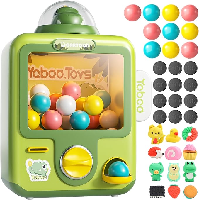 Skirfy Claw Machine for Kids,Dinosaur Mini Vending Machine, Prize Dispenser Toys for Girls and Boys, Electronic Game for Party Birthdays Gift