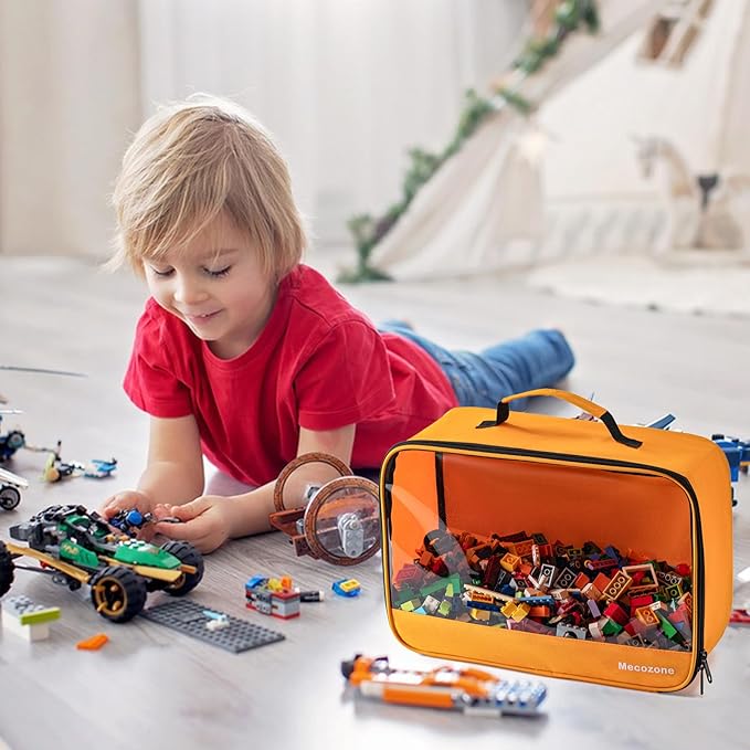 4 PCS Toys Storage Bag, Classic Bricks Building Set Storage Bag, Toy Organizer Bags for Building Toys, Puzzles, Large X Large Size