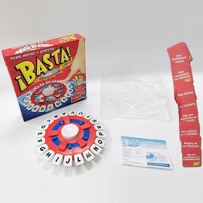 Basta Juego De Mesa Español | Latin Spanish Word Game for Family Nights & Parties | Fast-Paced Learning Board Game with Timer Challenge | Educational Vocabulary Builder for Kids & Adults (Ages 8+)