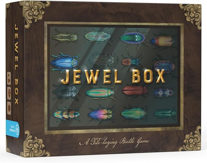 Jewel Box Family Board Game - Strategic Tile Placement Game for Kids and Adults with 75 Unique Beetles - Great Educational Game for Ages 8+, 1-4 Players, 15-30 Minutes