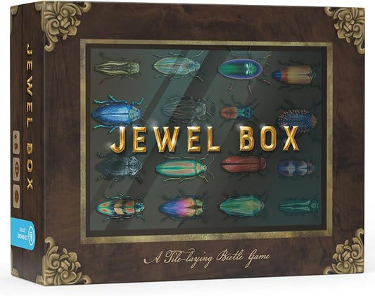 Jewel Box Family Board Game - Strategic Tile Placement Game for Kids and Adults with 75 Unique Beetles - Great Educational Game for Ages 8+, 1-4 Players, 15-30 Minutes