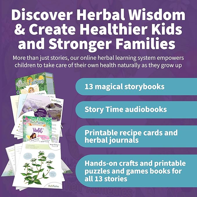 Herb Fairies: 13-Book Box Set & Digital Learning System - Explore Plants & Healing Herbs Through Engaging & Educational Stories - Includes Audiobooks, Printables, Recipes, Crafts, Puzzles & Games