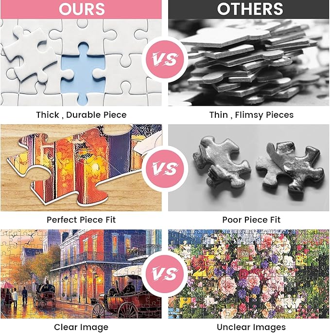 500 Pieces Carriage Puzzles for Adults, Evening Street Puzzle for Adults Children Seniors, Retro Style Puzzle 500 Pieces, Gift for Birthday, Home Decor, Fun for Family Entertainment(20.5 * 15 in)