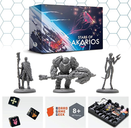 Stars of Akarios Strategy Campaign Board Game, Science Fiction Board Games for Adults & Kids, Epic Legacy Adventure, Cooperative Games (Ages 13+) 1-4 Players