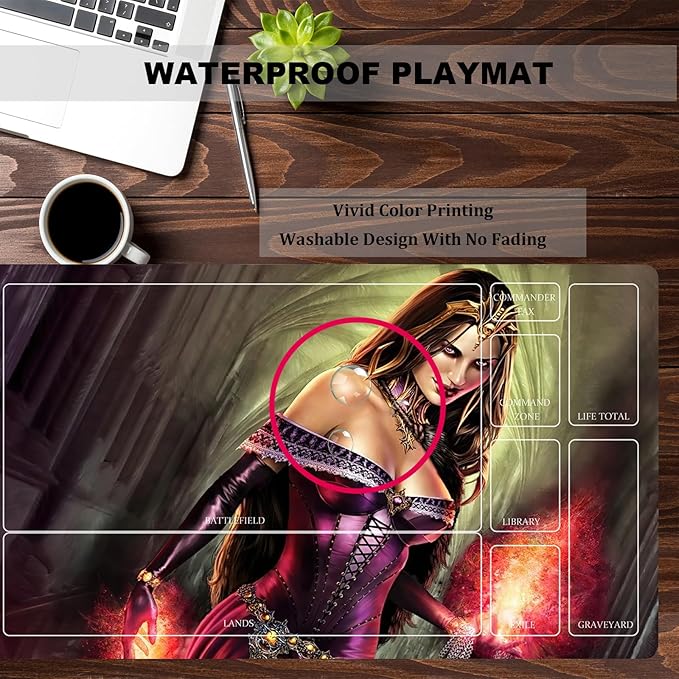 MTG Playmat Table Mats Size 60X35 cm Mousepad Compatible for MTG RPG CCG Trading Card Game Play mats Original Play Mat Art Designs & Accessories (2)