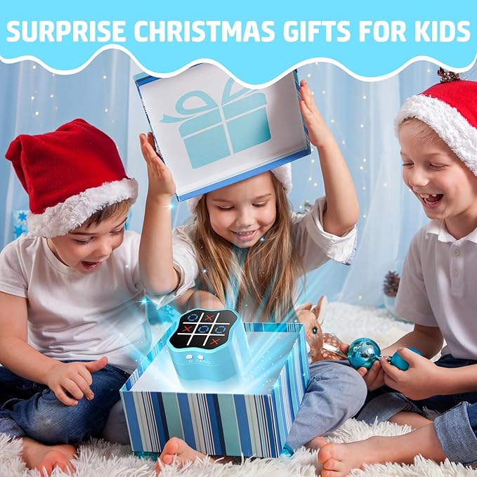 Tic Tac Toe Game, 3-in-1 Electronic Handheld Games Console for Kids Memory Growth,Board Game for Kids and Adults, Christmas and Birthday Gifts for All Ages 3+