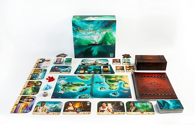 Sleeping Gods by Red Raven Games – Explore The Wandering Sea, Cooperative Fantasy Campaign Board Game, for 1-4 Players, Ages 13+
