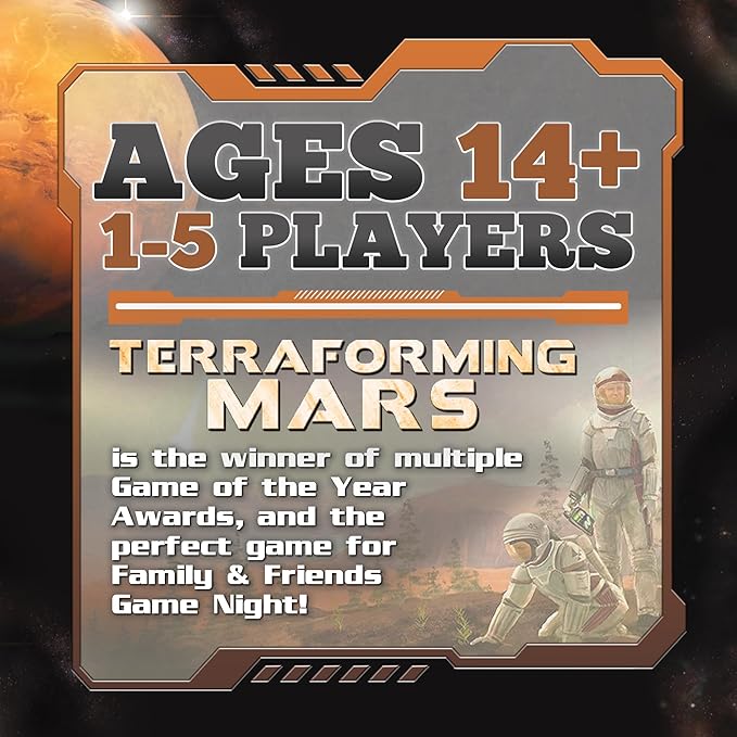 Terraforming Mars Board Game-Award Winning Strategic Space Adventure Game for Family Game Night, Competitive Play&High Replay Value-Adults, Cardboard,Teens&lovers of Board Games by Stronghold Games