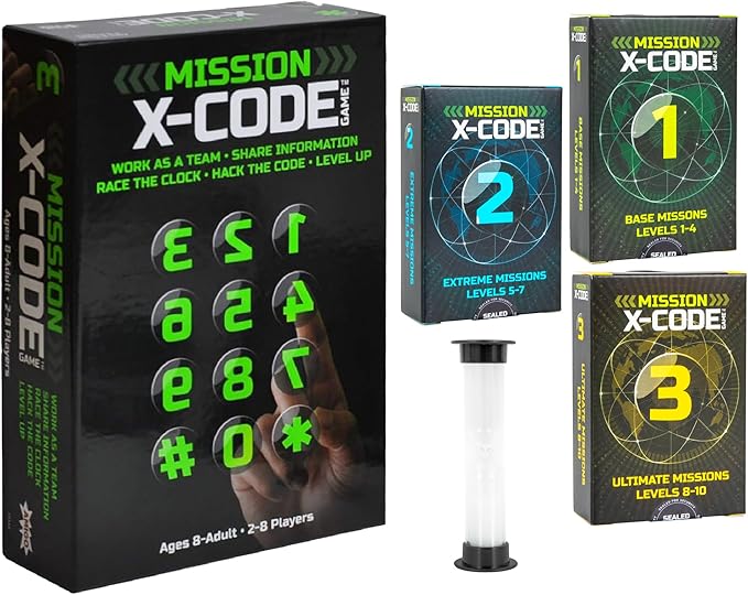 AMIGO Games X-Code - Cooperative Strategy Board Game for 2-8 Players, Ages 8+