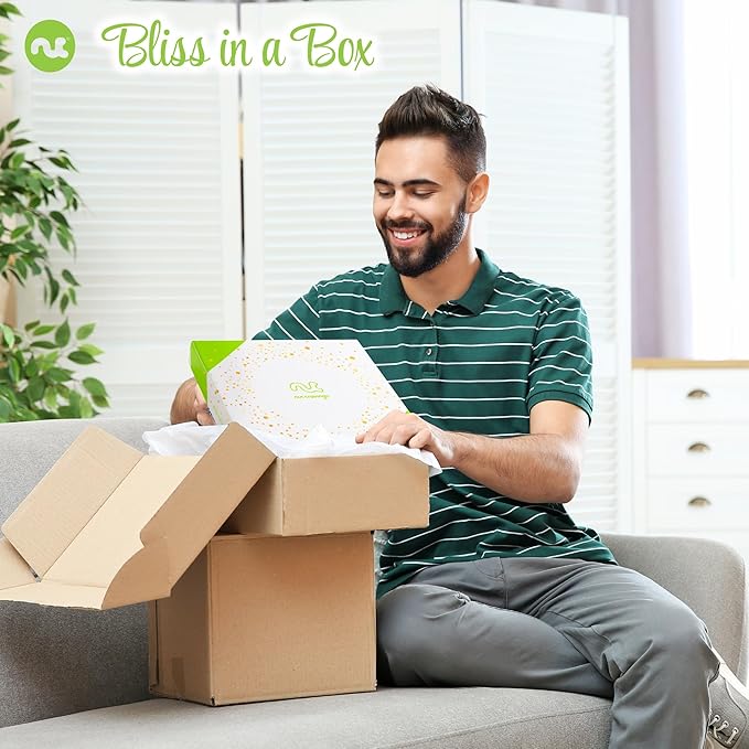 NUT CRAVINGS - Mixed Nuts Gift Basket in White Gold Box (9 Assortments) Food Arrangement, Healthy Snack Care Package, Kosher