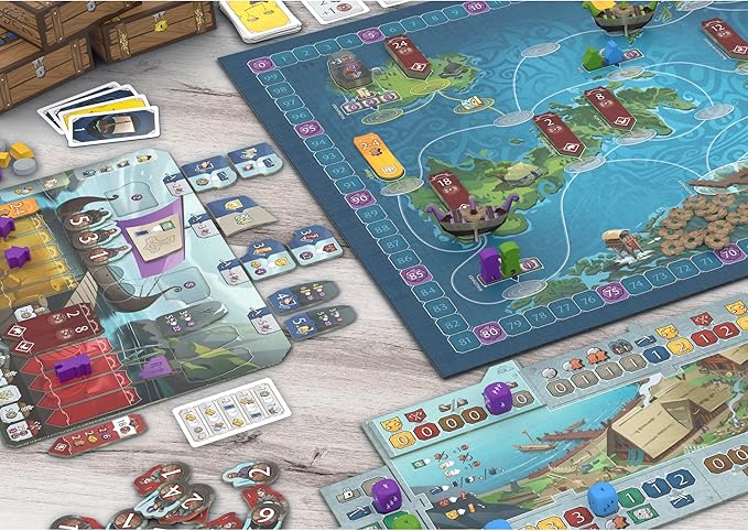 Karvi Board Game - Viking Saga of Raiding and Trading! Epic Adventure Game, Strategy Game for Kids & Adults, Ages 12+, 2-4 Players, 120 Min Playtime, Made by Hans im Glück