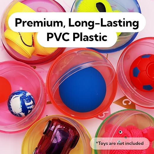 Capsule Vending Machine Semitransparent Round Capsules Empty 25 pcs 2.6 inch - Gumball Machine Capsules Bulk Claw Machine Refills Easter Basket Stuffers DIY Craft Supplies