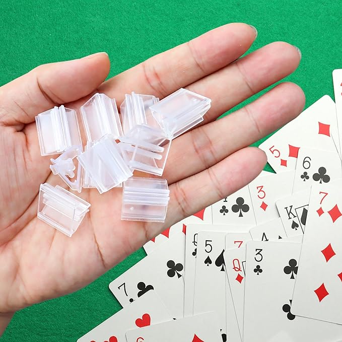 120 PCS Plastic Game Card Stands Blank Board Markers Holder for Price Tags Menus Labels Party Favor Supplies Transparent