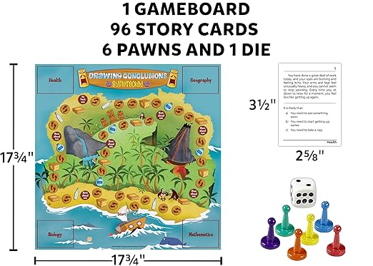 Edupress Learning Well Games Drawing Conclusions—Shipwrecked Game, Blue Levels 3.5-5.0