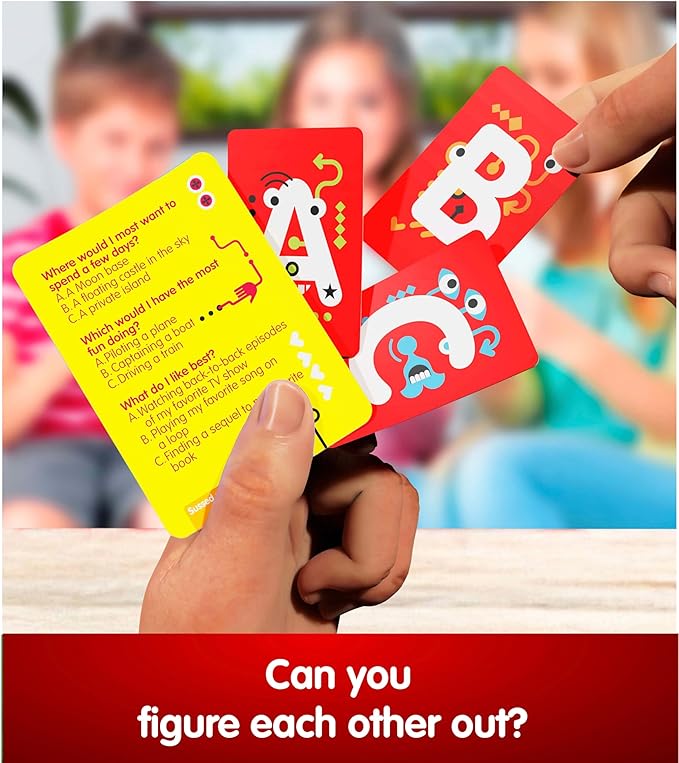 SUSSED The Wacky ‘What Would You Do’ Card Game - Social Fun for Kids - Summer Travel Game - for Road Trip Activities & Family Vacations - Ages 6+ - Yellow Pack