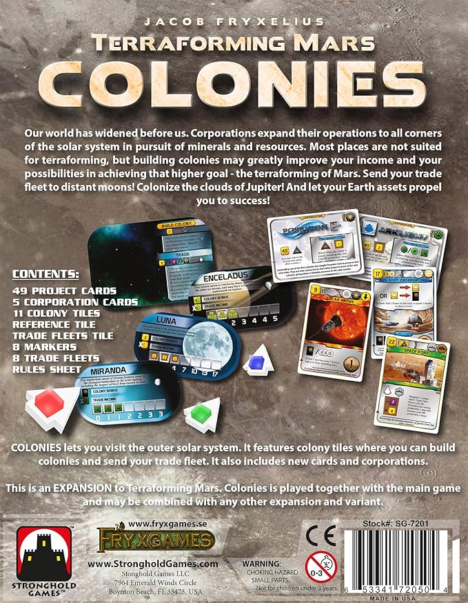 Terraforming Mars The Colonies by Stronghold Games, Strategy Board Game