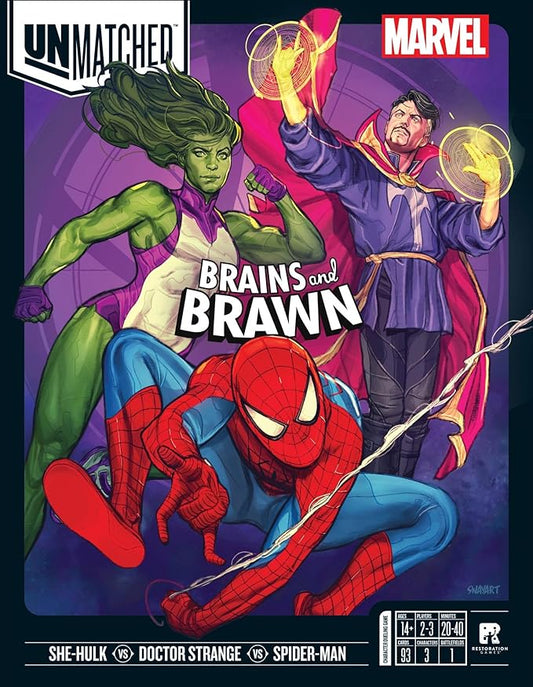 Unmatched: Marvel - Brains and Brawn - Strategy Fighting Superhero Game for Family, Teens & Adults by Restoration Games
