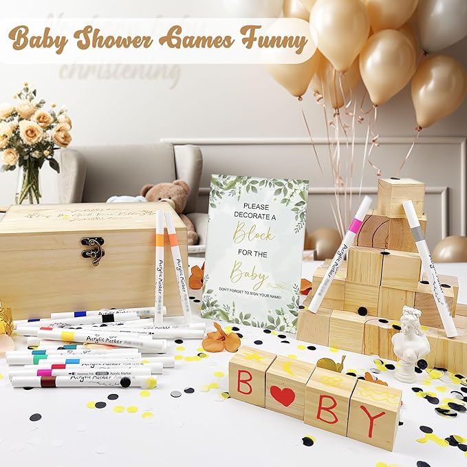78 PCS Fun Baby Shower Games Sign Kit,Unique Baby Shower Ideas,Funniest Baby Shower Games Ever ,A Game Where You Can Draw to Your Heart's Content,Suitable for Baby Shower Games Boy and Girls