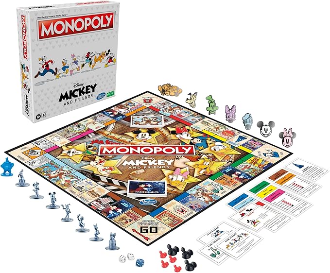 Hasbro Gaming Monopoly: Disney Mickey and Friends Edition Board Game, Ages 8+